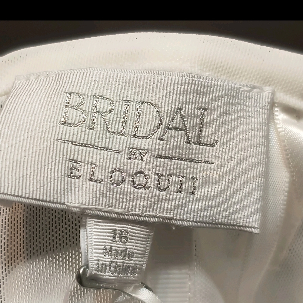 Bridal by ELOQUII Sheer Bodice Structured Dress White Size 16 NWT Strapless - Picture 8 of 9